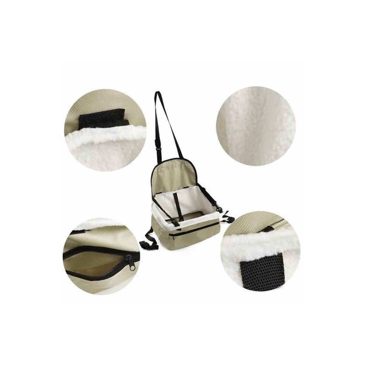 QUE PATAS PET SHOP - Asiento Copiloto para Mascotas Pequeñas Verde