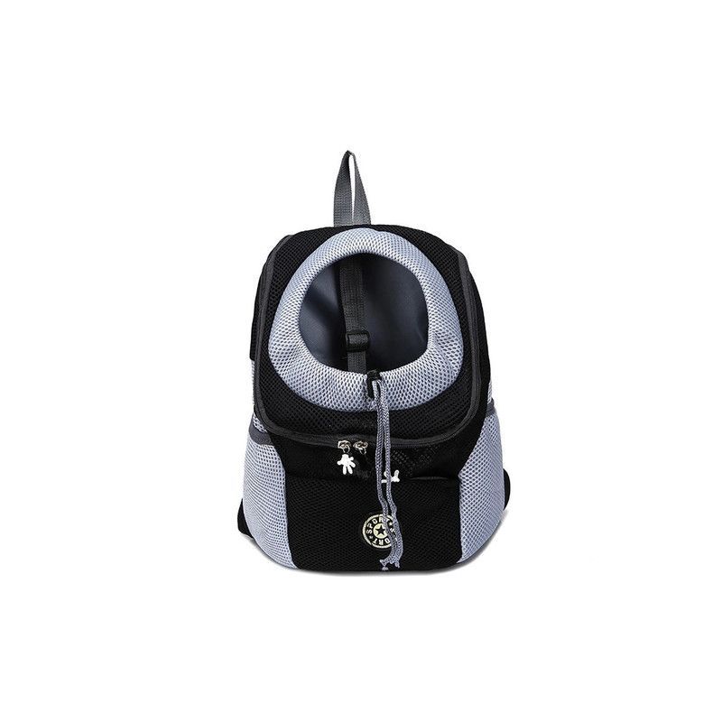 QUE PATAS PET SHOP - Mochila para Perros Pequeños Negro Talla L