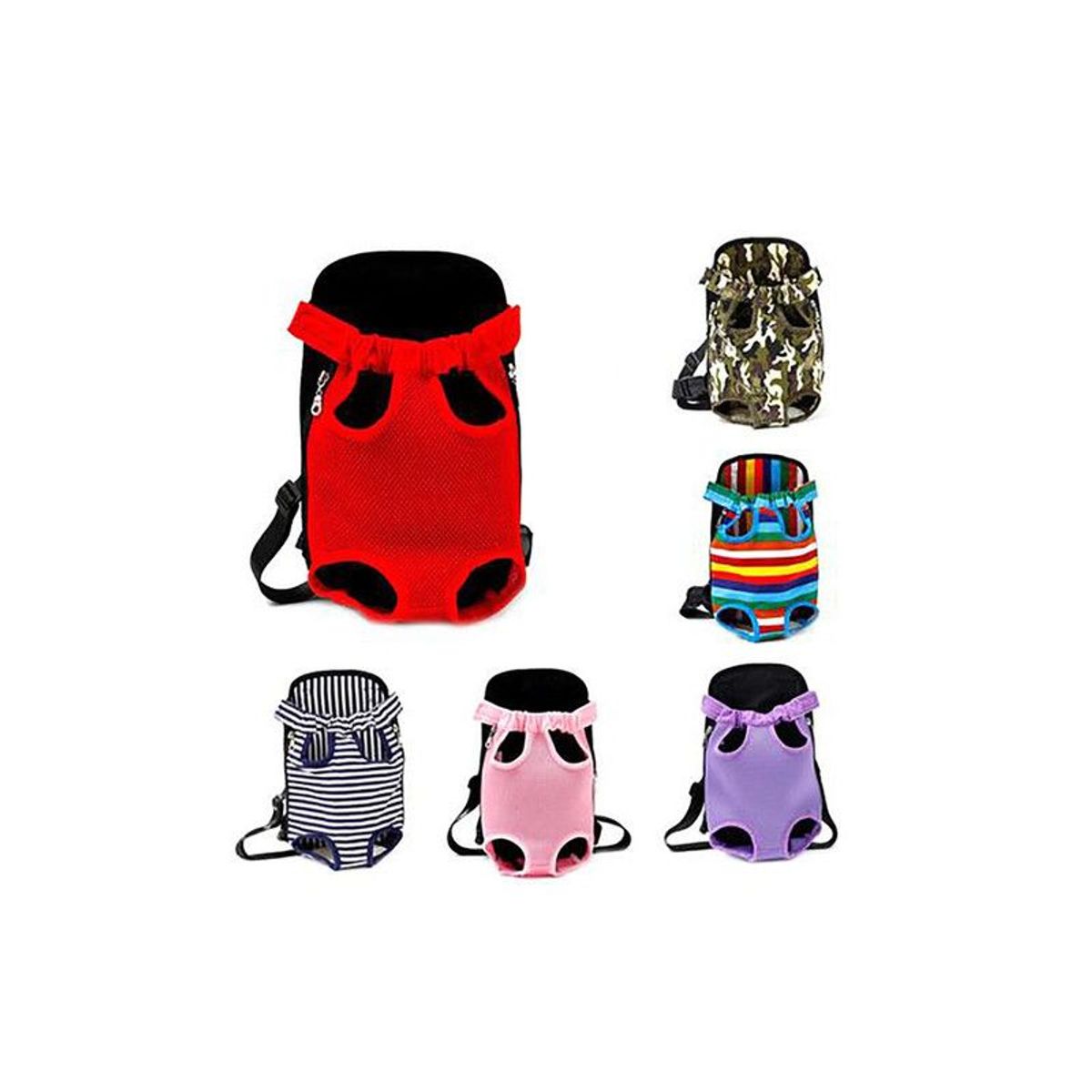 QUE PATAS PET SHOP - Mochila Canguro Mascotas Cómoda y Segura Talla M Multicolor