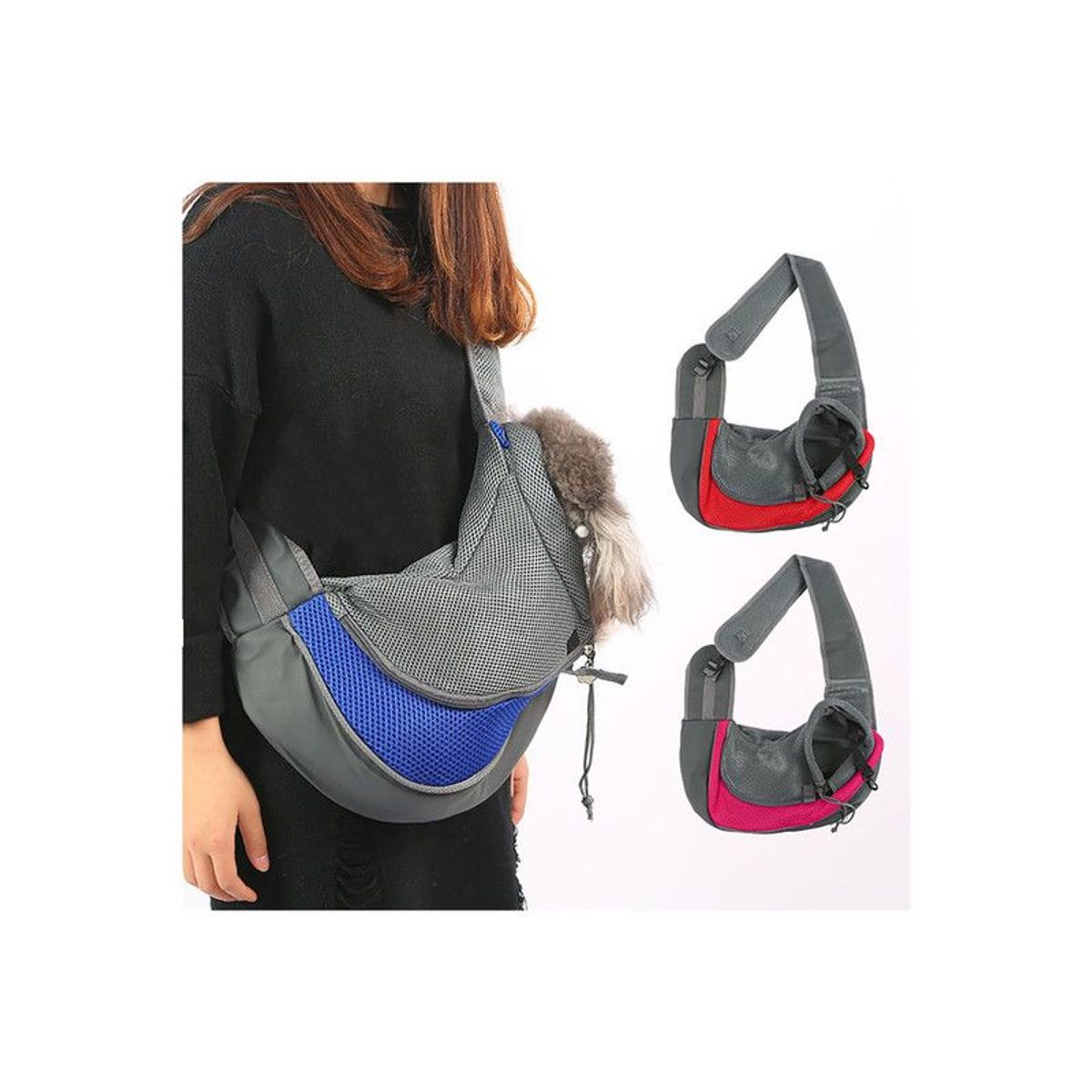 QUE PATAS PET SHOP - Morral Portable para Mascotas Negro