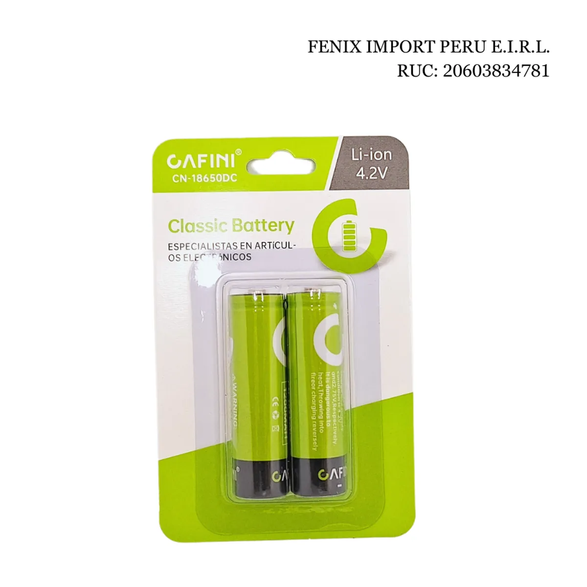 GENERICO - Baterias Recargables 18650 Marca Cafini