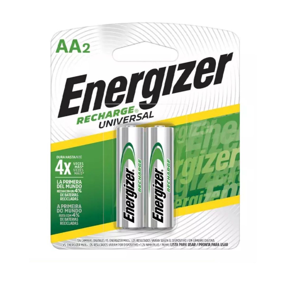 GENERICO - Pilas Recargables Energizer Aa X2unid 2000mah Larga Duración