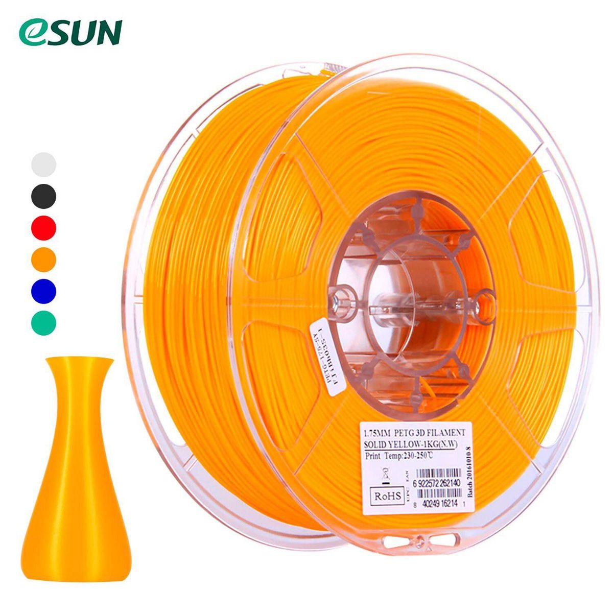 ESUN - Filamento 3d petg 175mm 1kg - amarillo