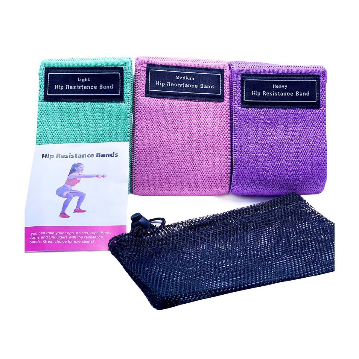 FITGOALS - Bandas elasticas de tela x3 unidades