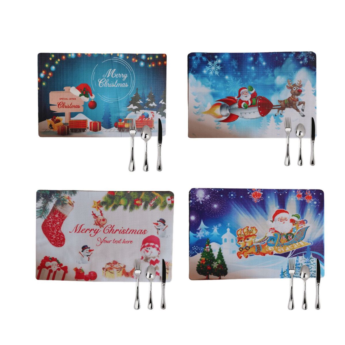 GENERICO - Individual Navideño Diseño Varios 6und