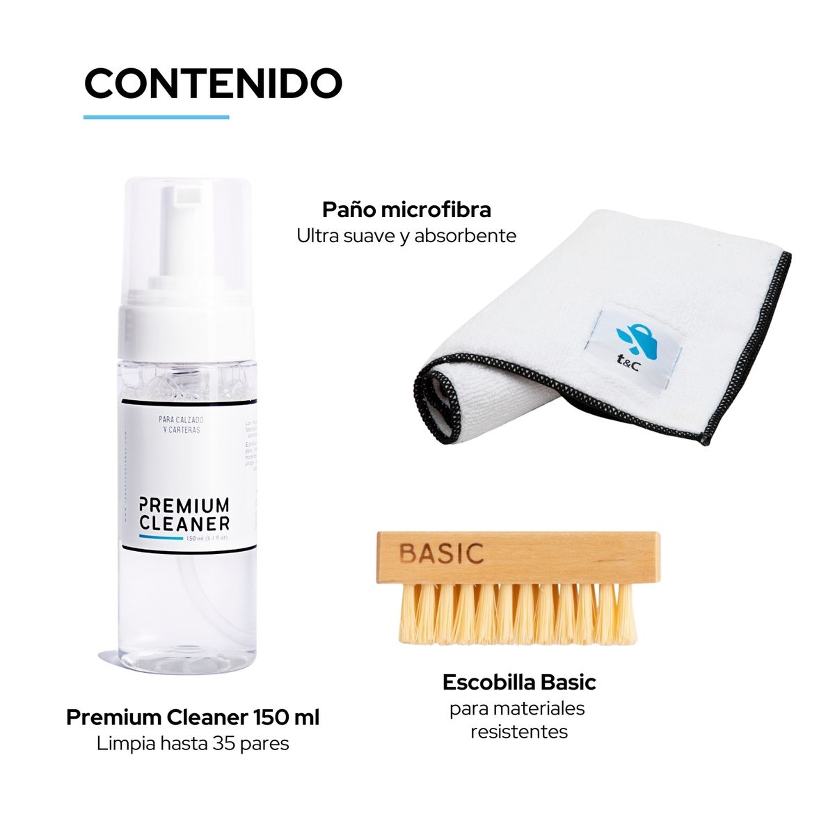 TABAZ&CARTERAZ - Kit de Limpieza Basic para zapatillas