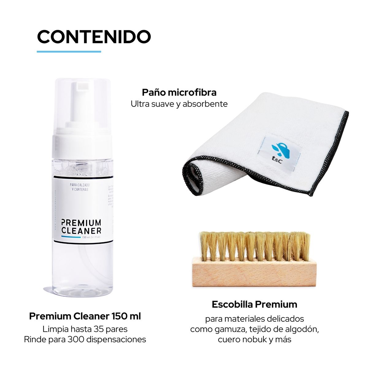 TABAZ&CARTERAZ - Kit de Limpieza Premium para zapatillas