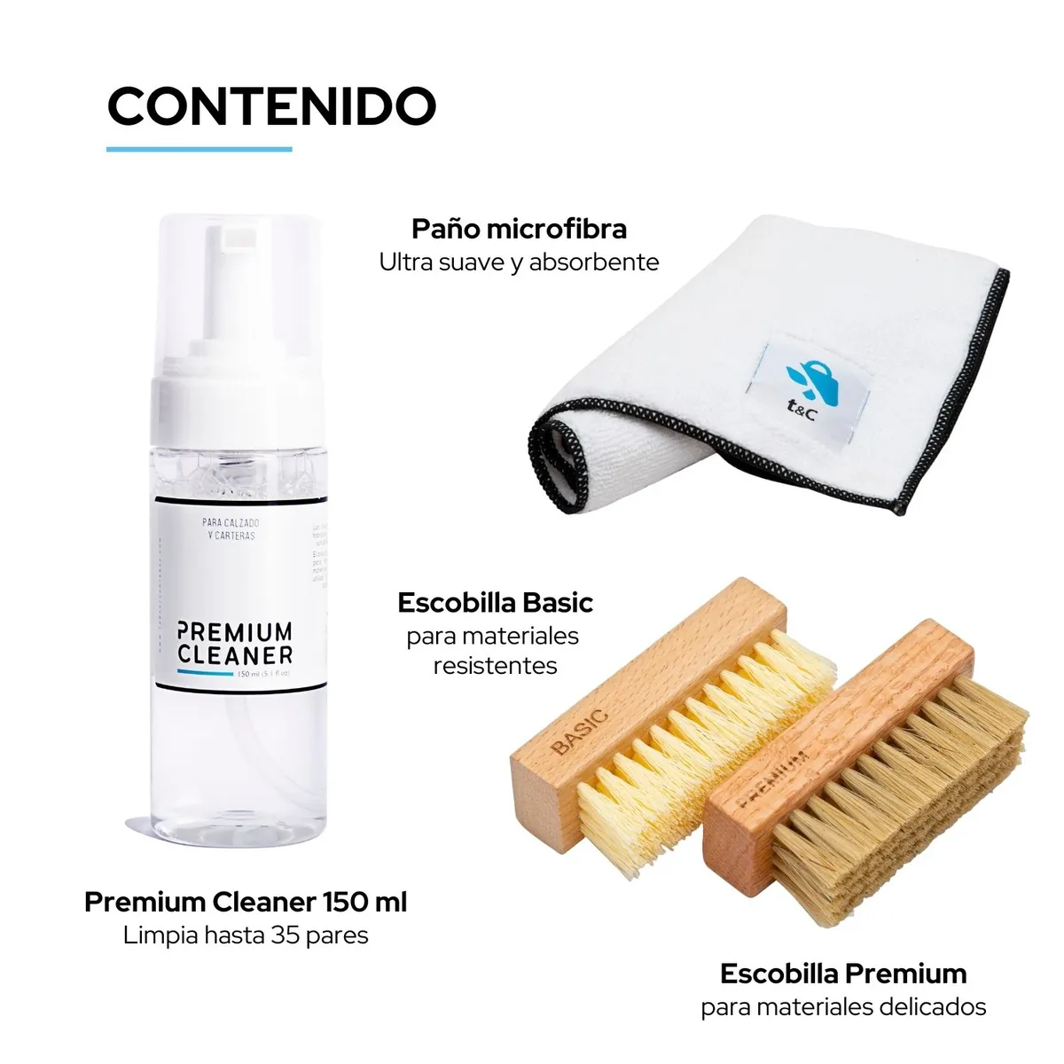 TABAZ&CARTERAZ - Kit de Limpieza Deluxe para zapatillas