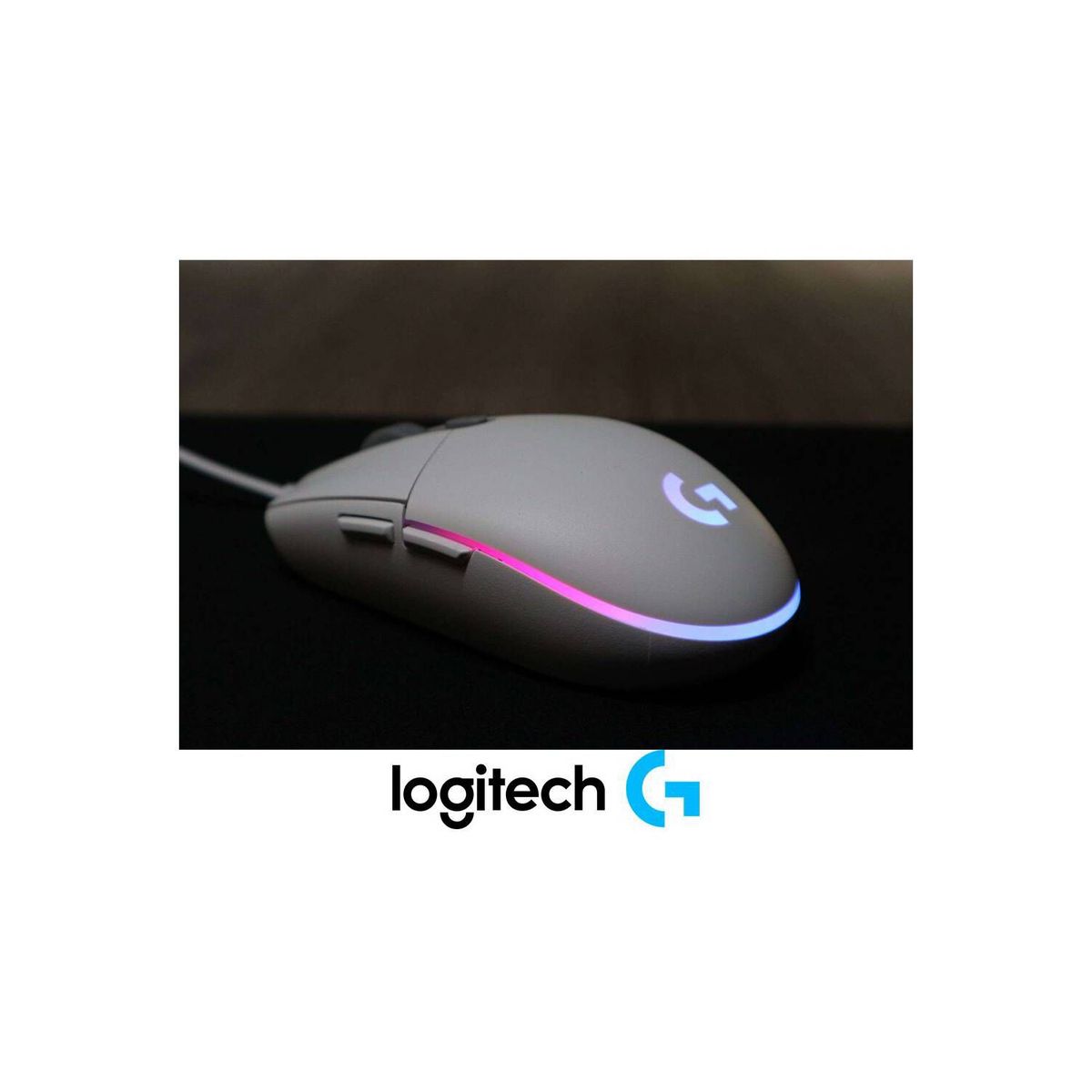 LOGITECH - Mouse logitech g203 lightsync rgb blanco