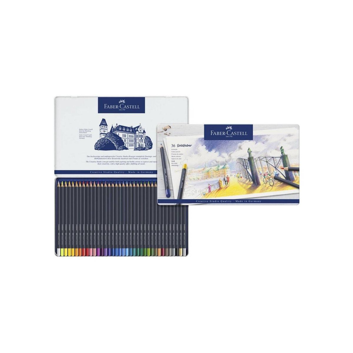 FABER-CASTELL - Colores Goldfaber x36 Estuche de Metal