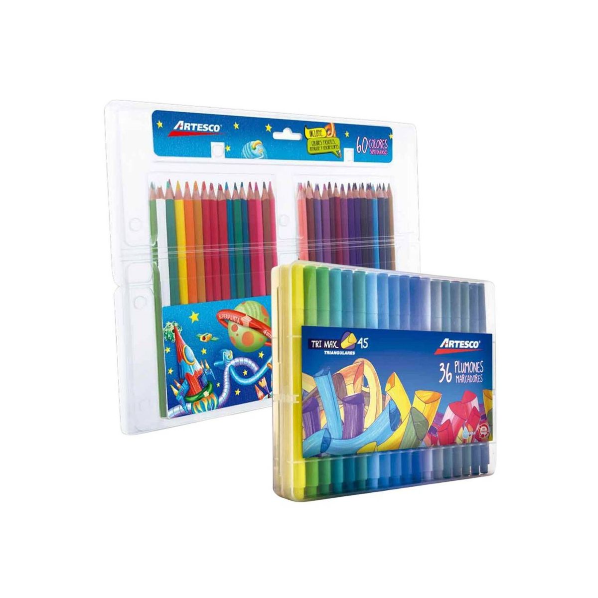 ARTESCO - Pack Colores y Plumones x 96