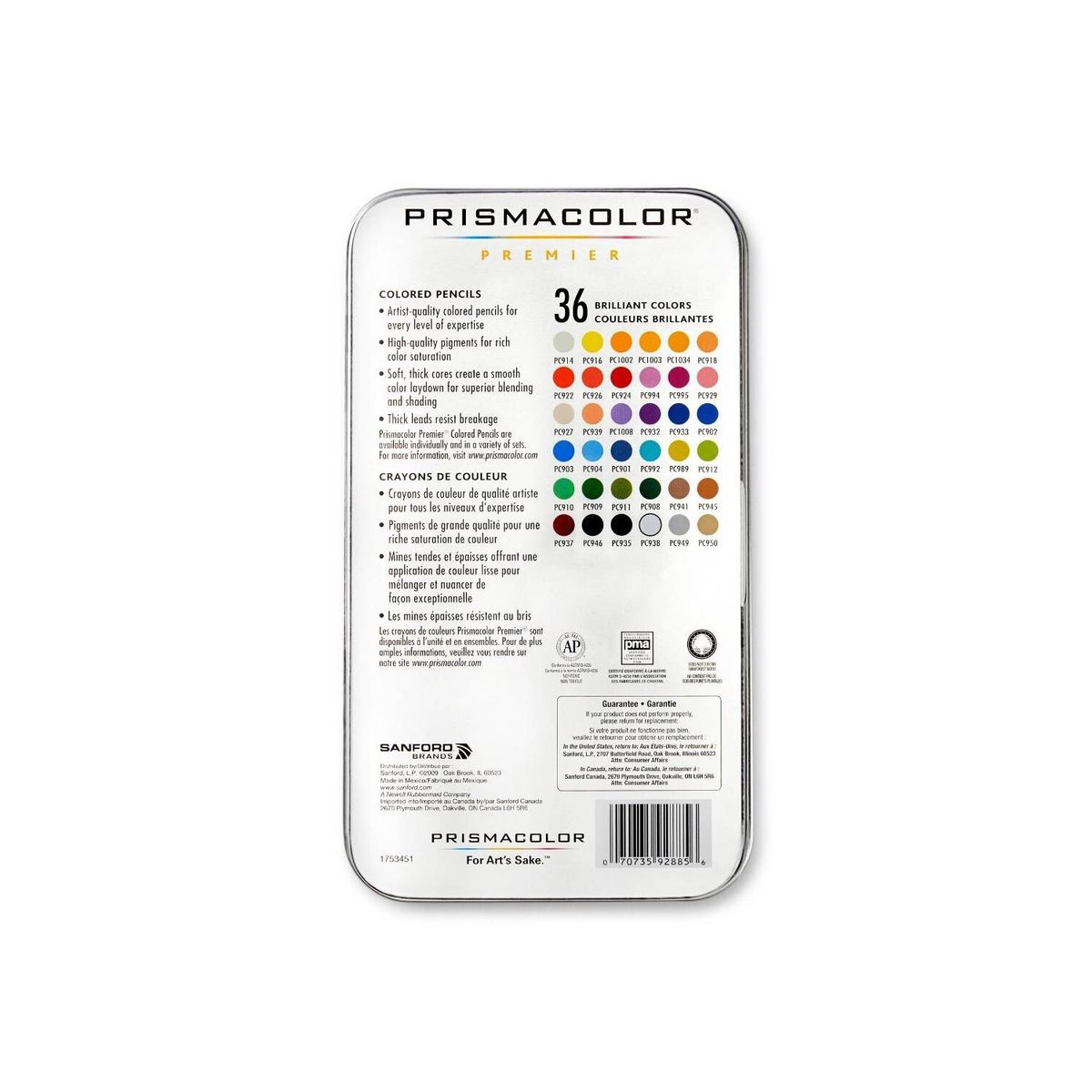 PRISMACOLOR - Premier x 36 Lápices de Colores Profesionales