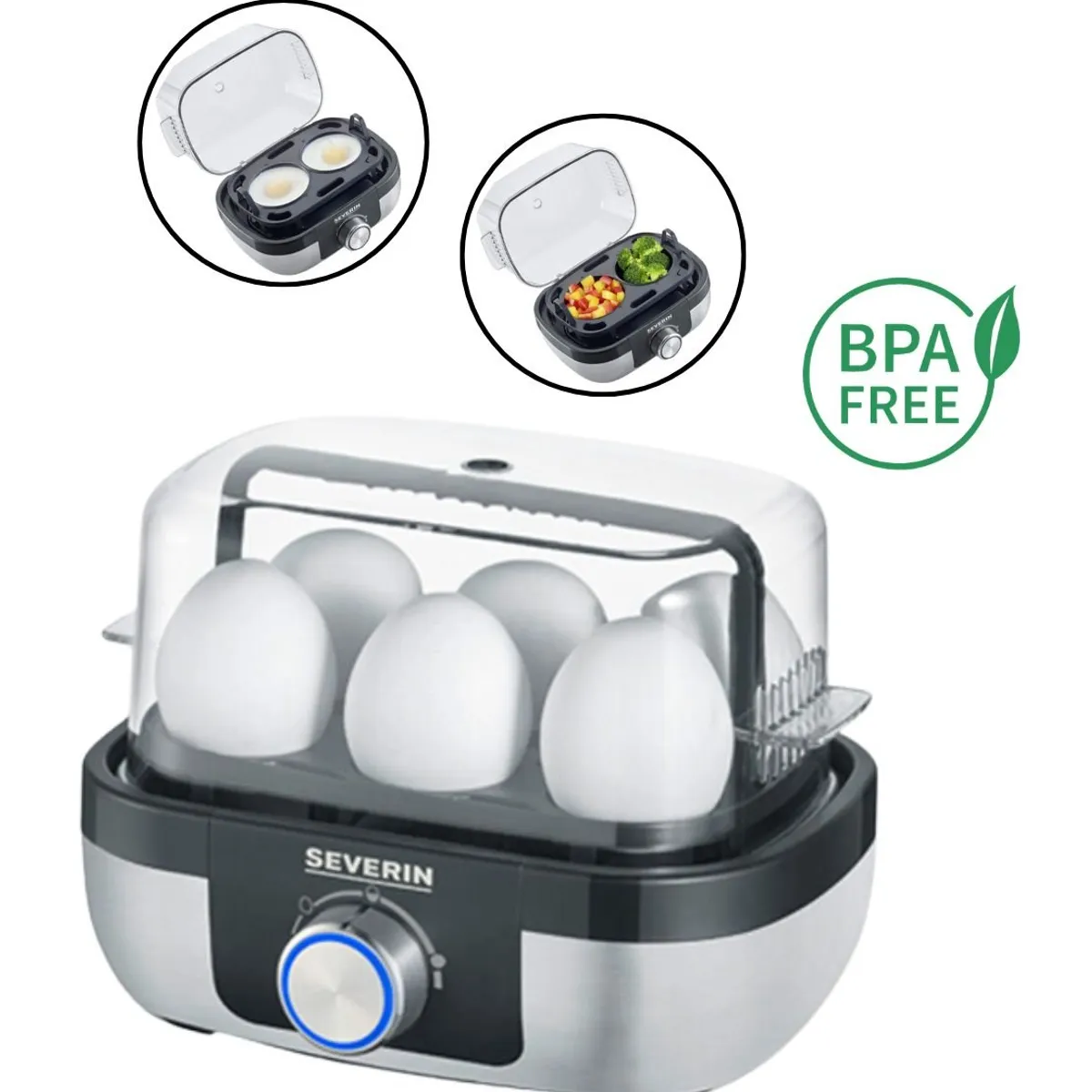 SEVERIN - Hervidor de huevos premium BPA FREE - EK 3169
