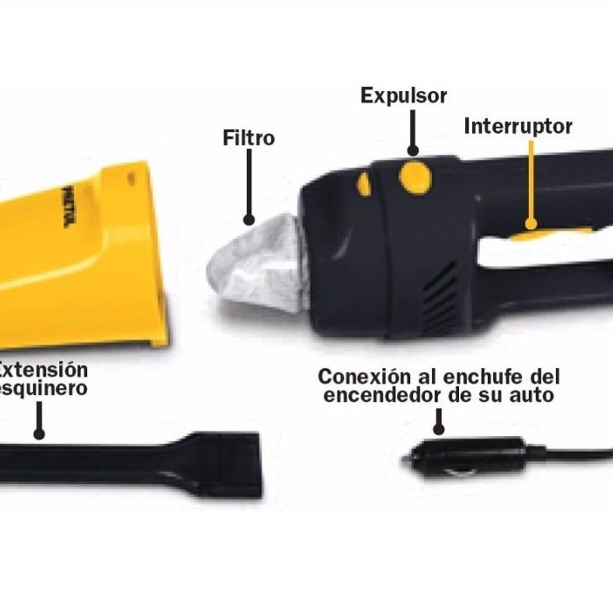 PRETUL - Aspiradora Portatil Pretul Para Auto 12v De 5 Mts