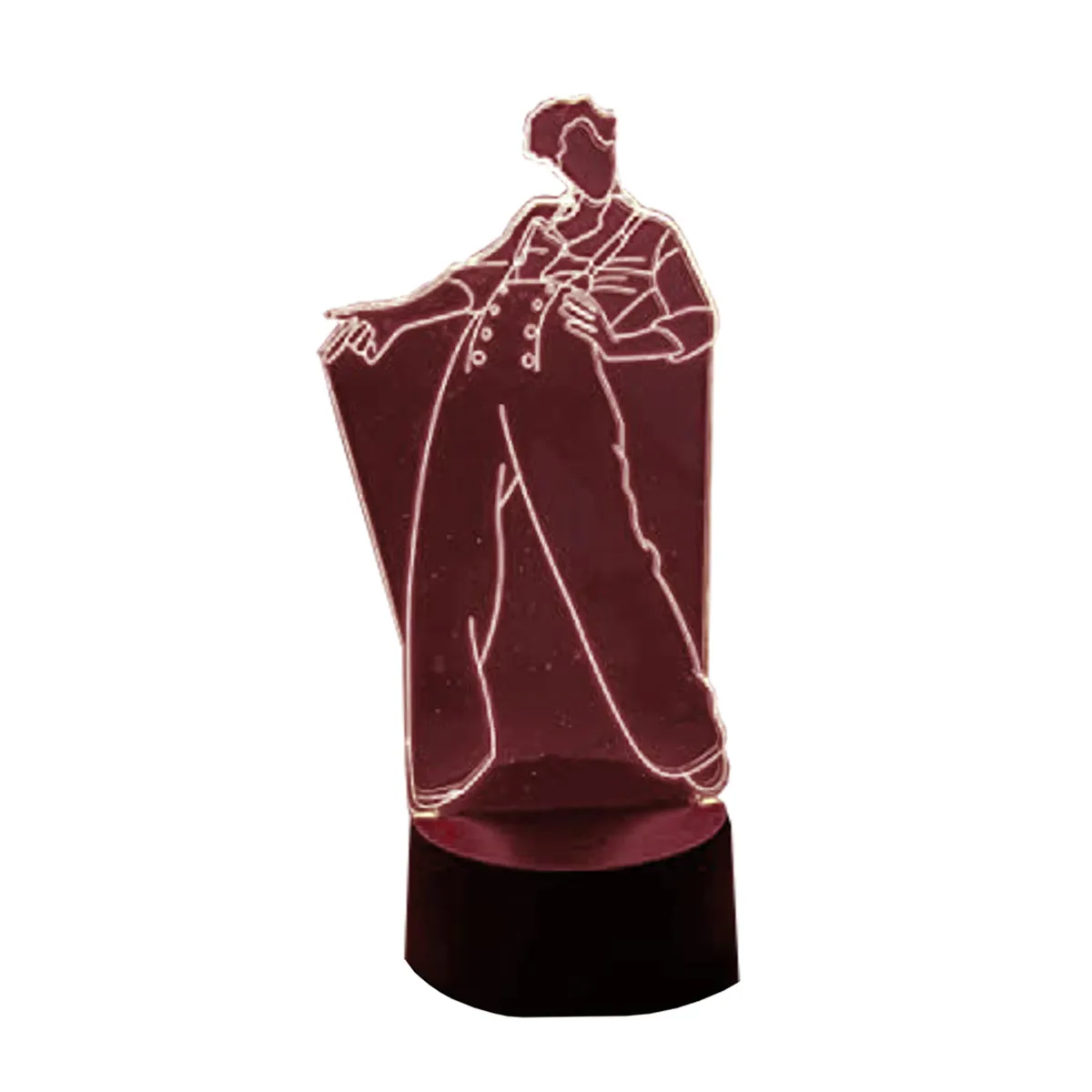 MEGAOFFICE - LAMPARA LED 3D HARRY STYLES FINE LINE RED ONE DIRECTION