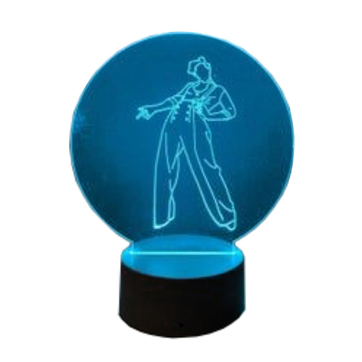 MEGAOFFICE - LAMPARA LED 3D HARRY STYLES FINE LINE BLUE ONE DIRECTION