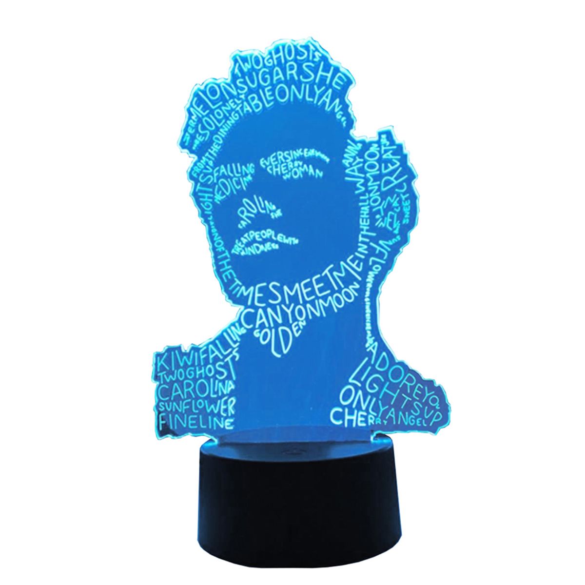 MEGAOFFICE - LAMPARA LED 3D HARRY STYLES FINE LINE PRO BLUE ONE DIRECTION