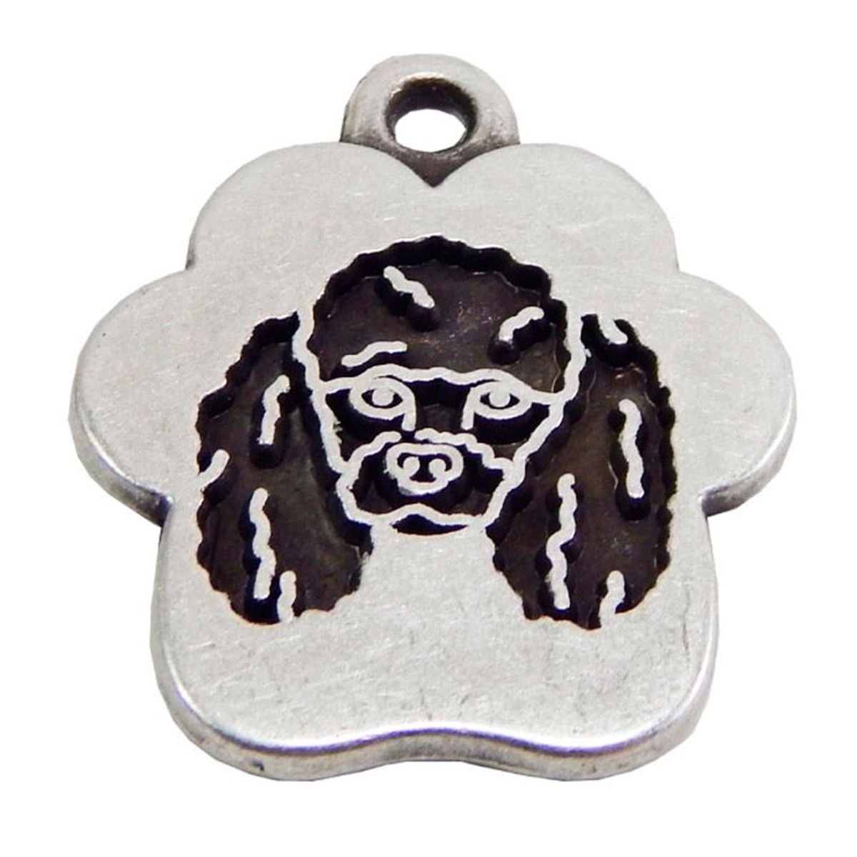 CAT OH - Placa de identificación para perros - Poodle vintage pequeño