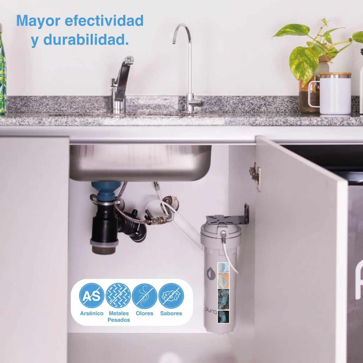 PURA - Filtro Purificador Atlantico Antimetales para agua de pozo Bajo Mesa