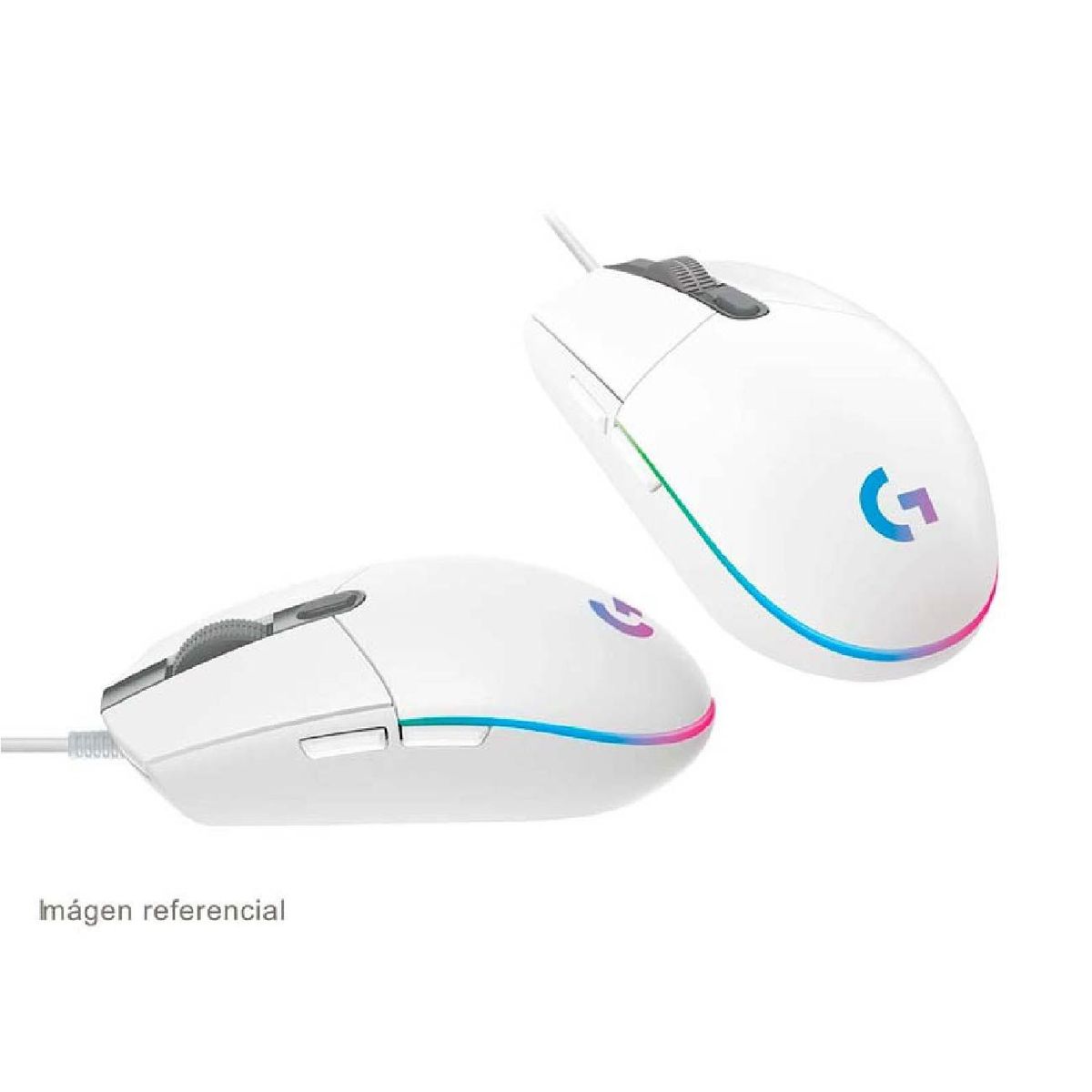 LOGITECH - Mouse Logitech G203 Lightsync RGB 8000 dpi - Blanco