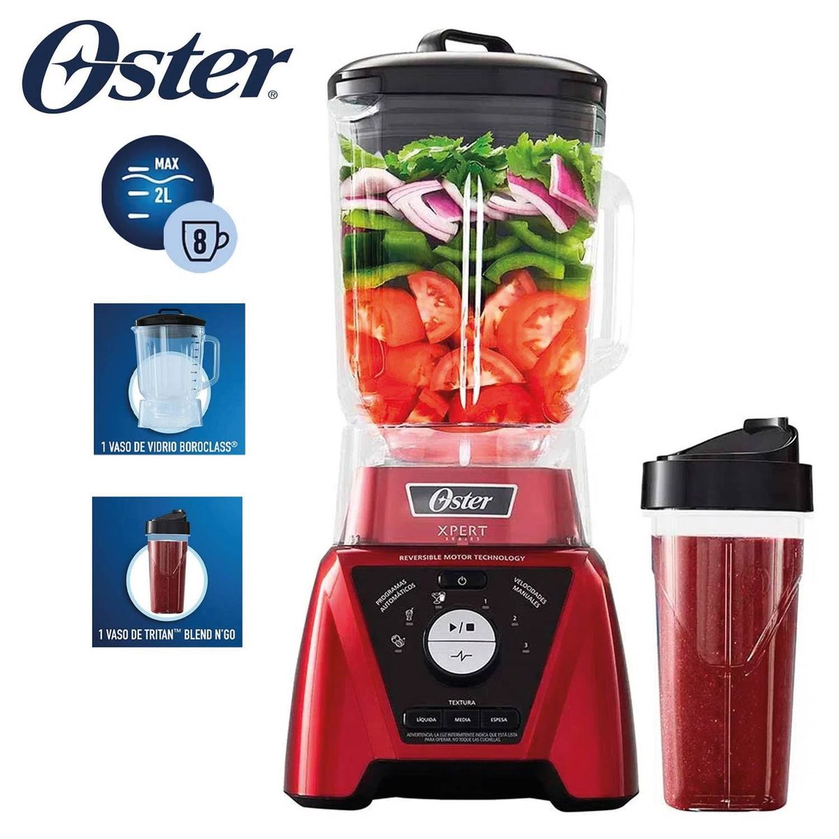 OSTER - Licuadora Xpert 2Lts y un Blend N Go BLST3BRPG