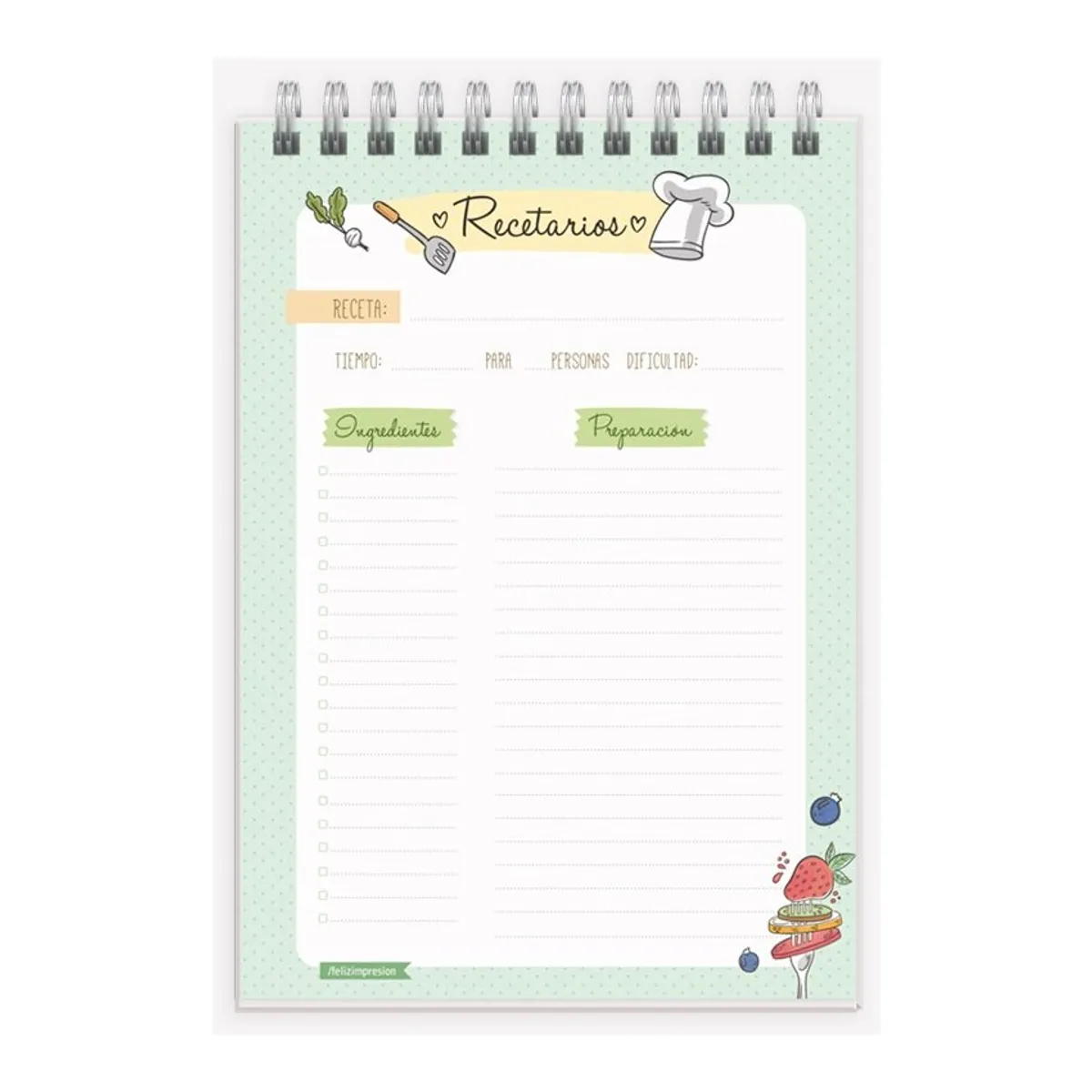 GENERICO - Diario A6 de Recetas SECRETO