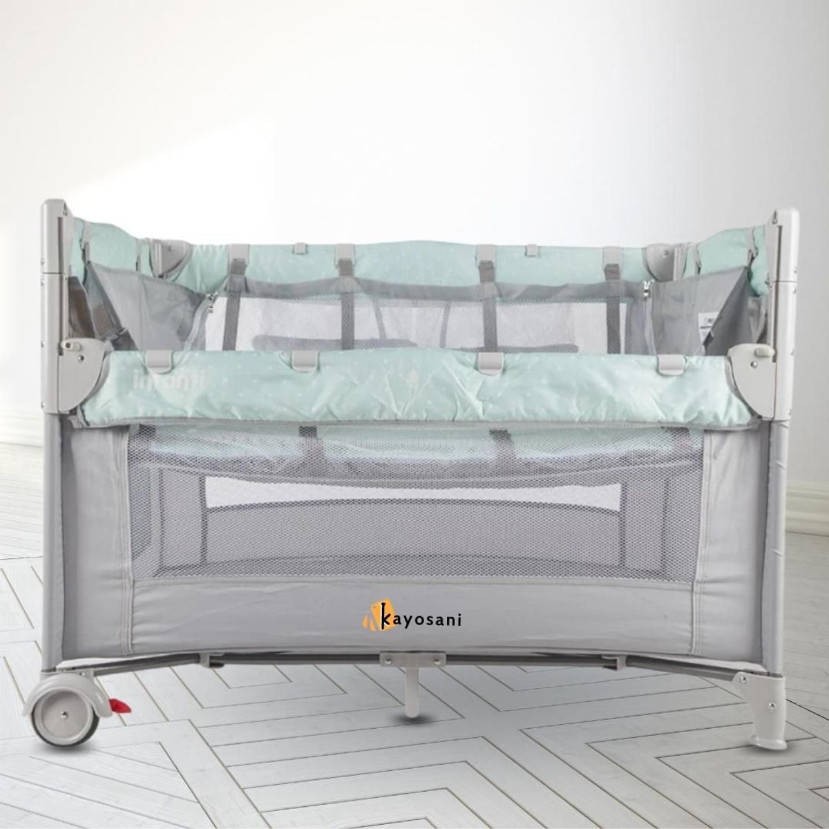 INFANTI - Cuna Corral ALWAYS TOGETHER Menta