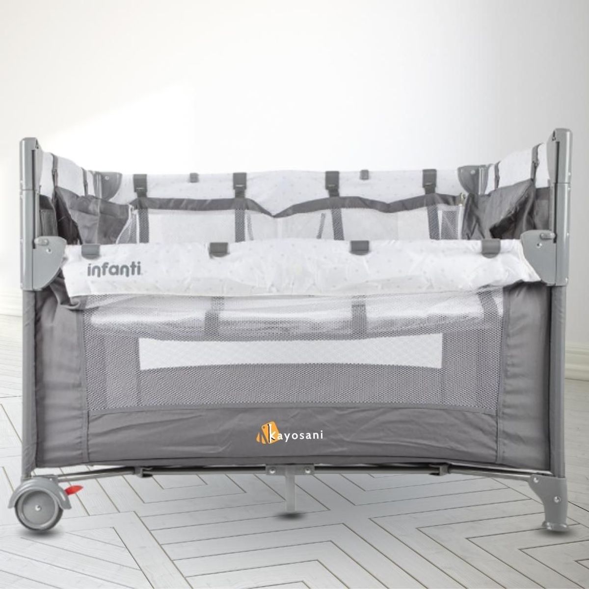 INFANTI - Cuna Corral ALWAYS TOGETHER Gray