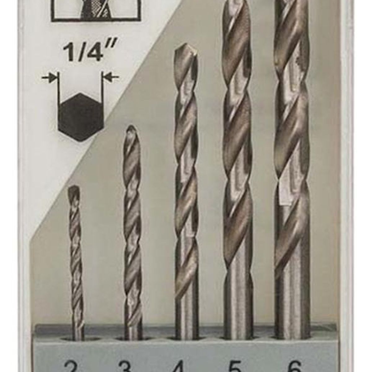 BOSCH - Set 5 Brocas Metal Bosch HSS-G Vast HEX de 2 3 4 5 y 6mm