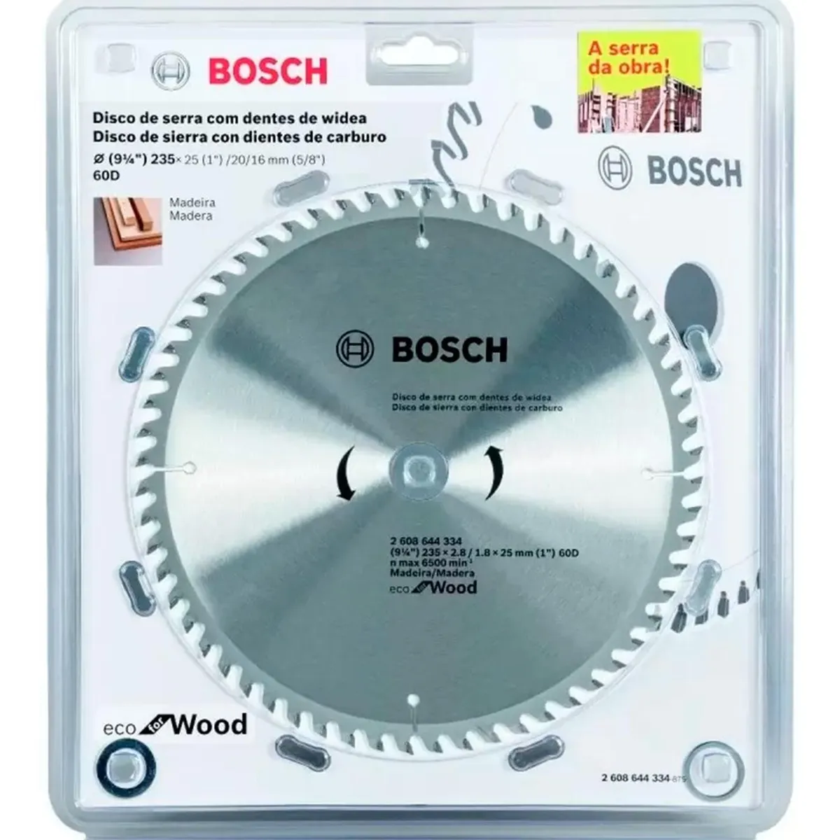 BOSCH - Disco Sierra Circular Carburo para Madera Bosch 7-14 60D