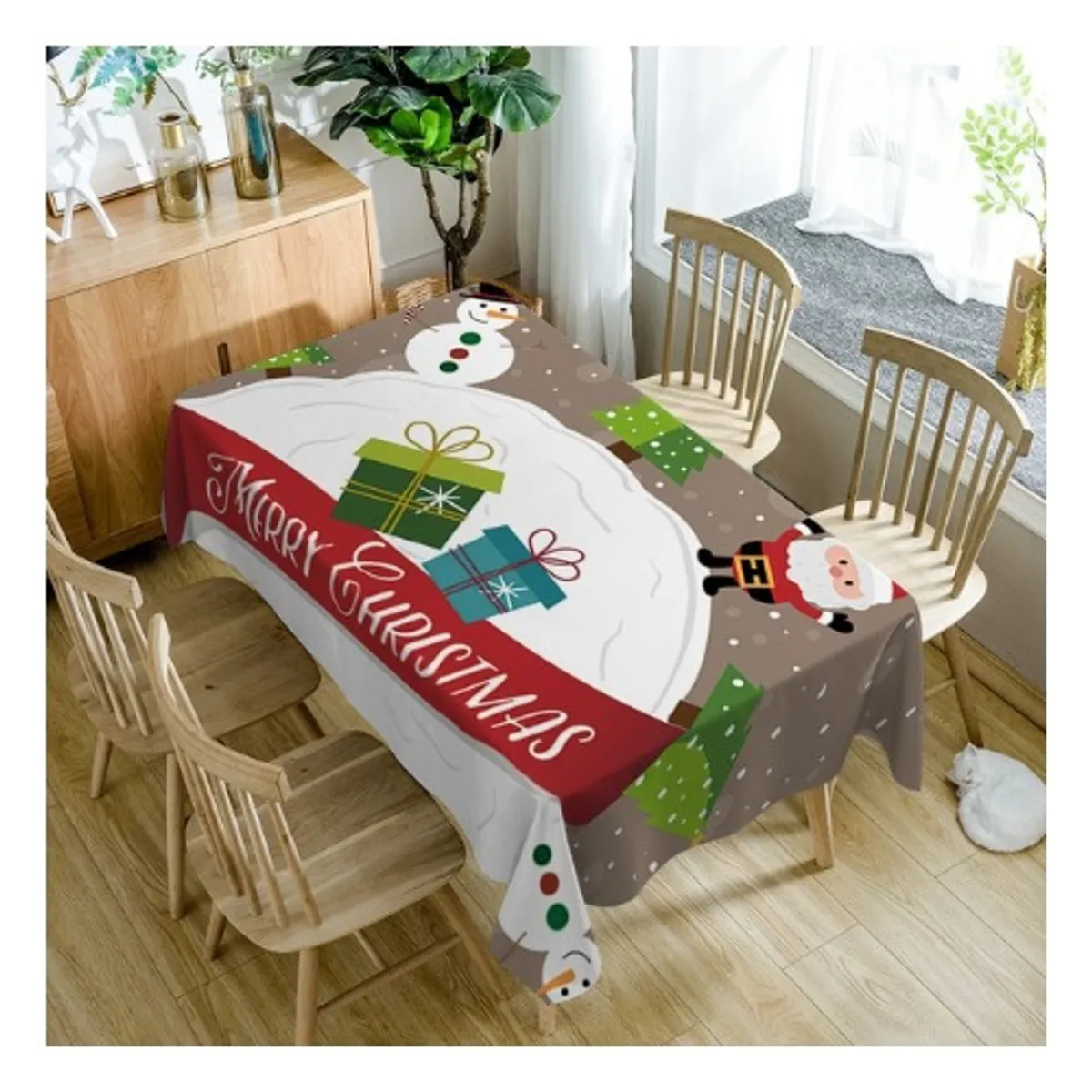 GENERICO - Mantel Navideño Rectangular 152cm x 250cm