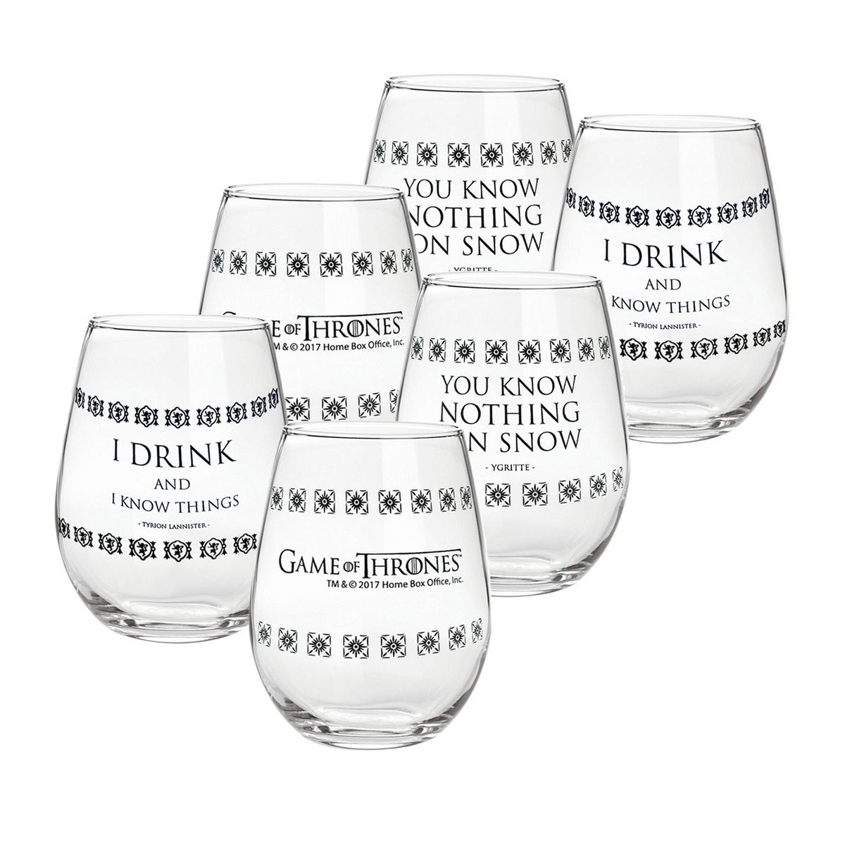NADIR - Set de 6 vasos para vino / coctel / whisky  - Diseño de colección