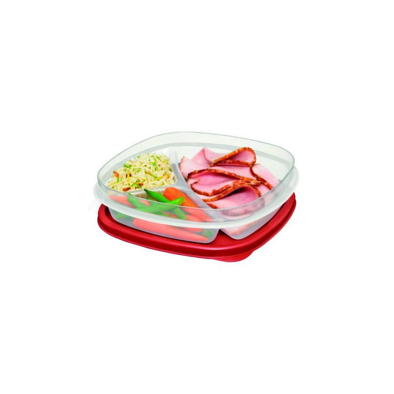RUBBERMAID - Contenedor 3 div easy find lids (aprox 1.14 l)