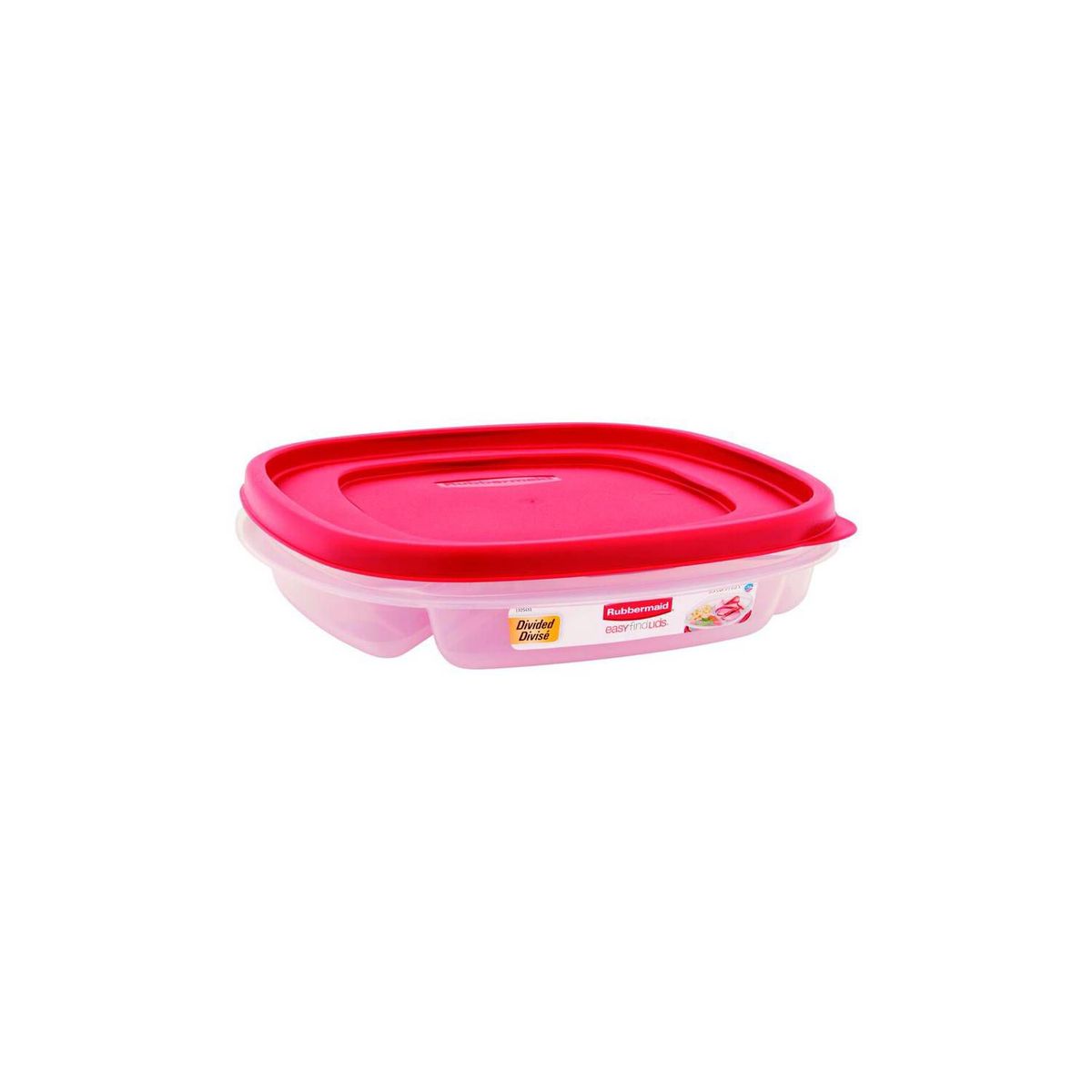 RUBBERMAID - Contenedor 3 div easy find lids (aprox 1.14 l)