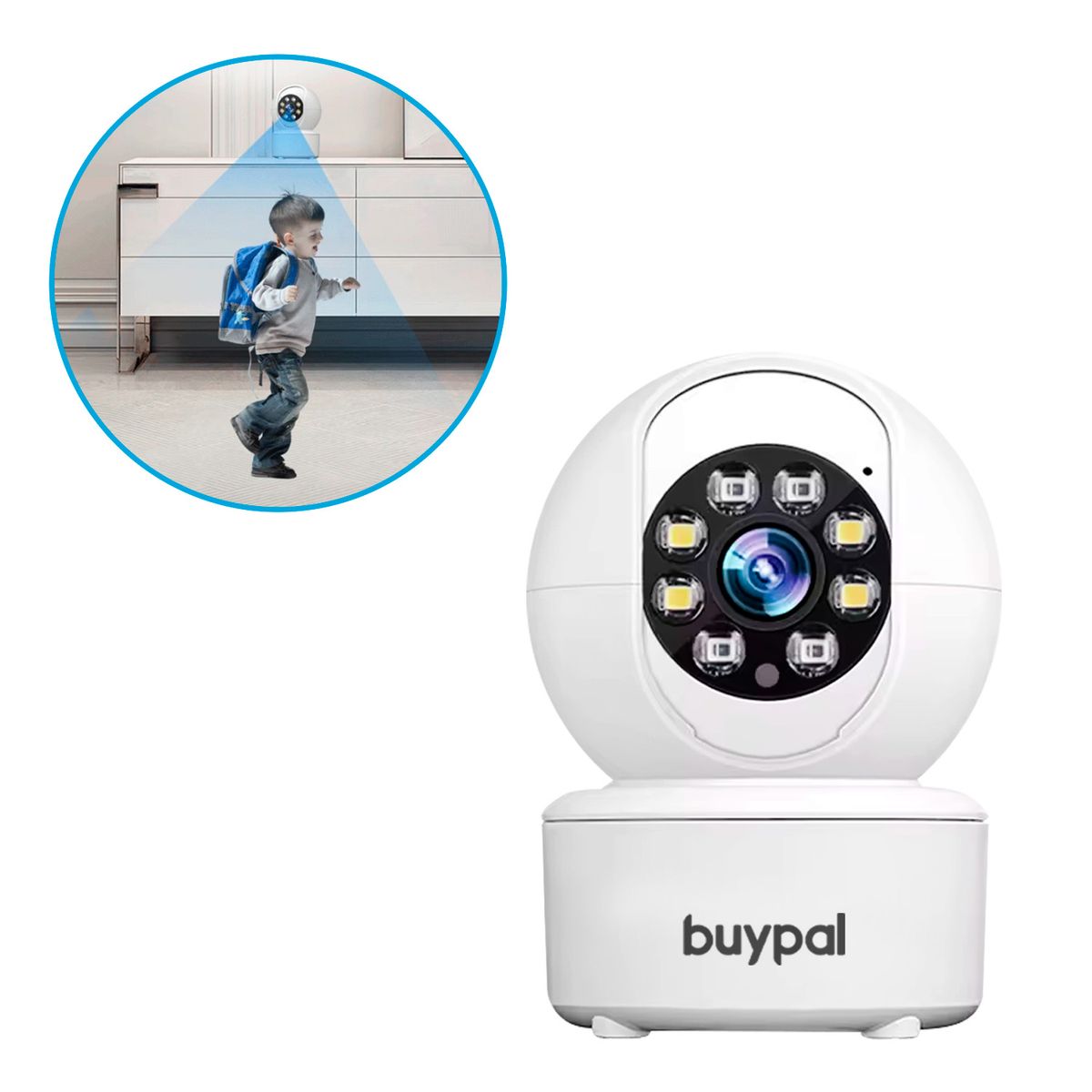 BUYPAL - Camara IP Interior Full HD WiFi Sensor Movimiento