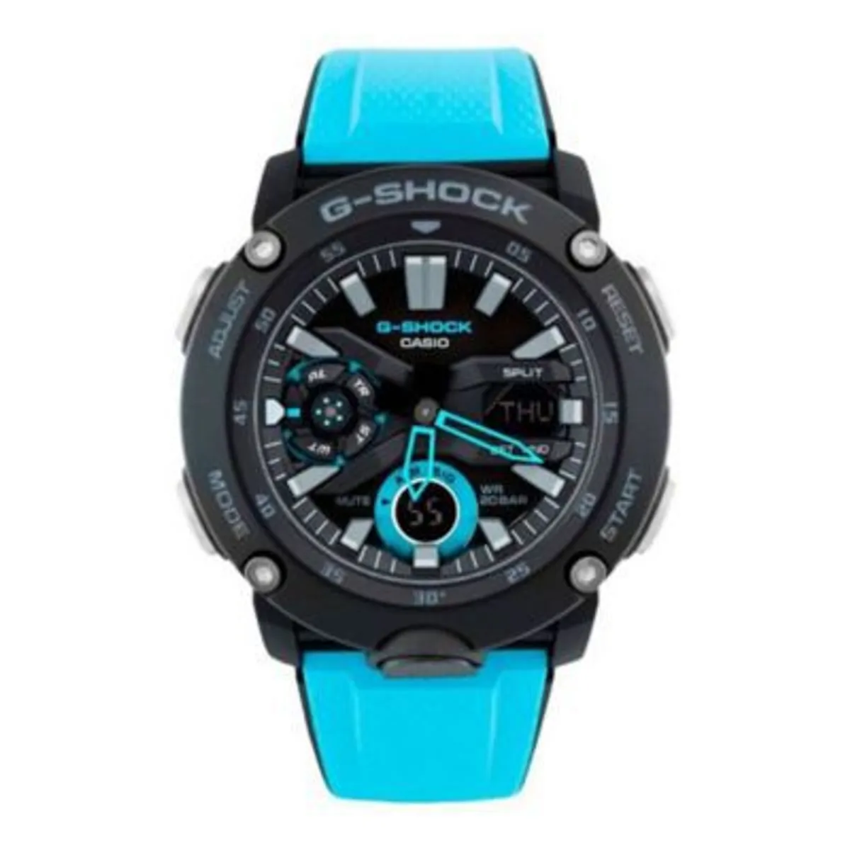 G-SHOCK - Reloj de Resina G-Shock GA-2000-1A2 Negro con Celeste