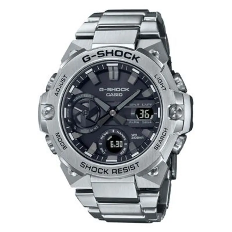 G-SHOCK - Reloj de Acero G-Shock GSTB-400D-1A Plateado