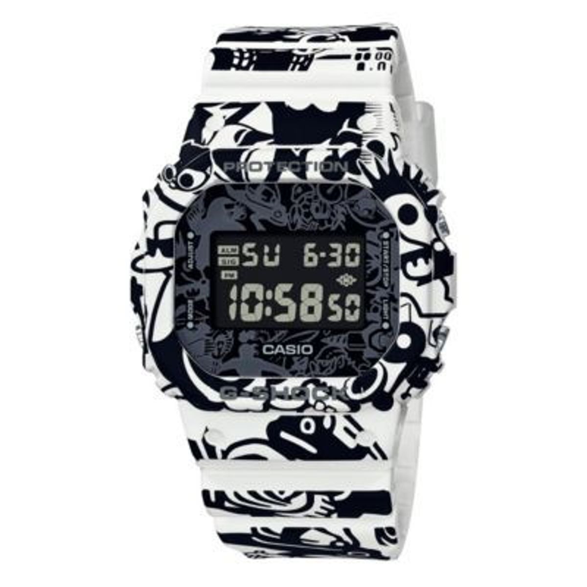 G-SHOCK - Reloj de Resina G-Shock DW-5600GU-7 Blanco con Diseño