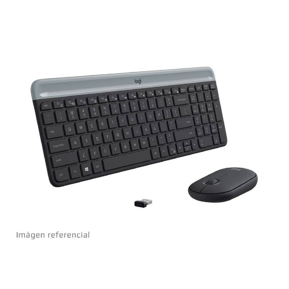 LOGITECH - Teclado Logitech  Mouse Mk470 Wireless Slim Usb Negro