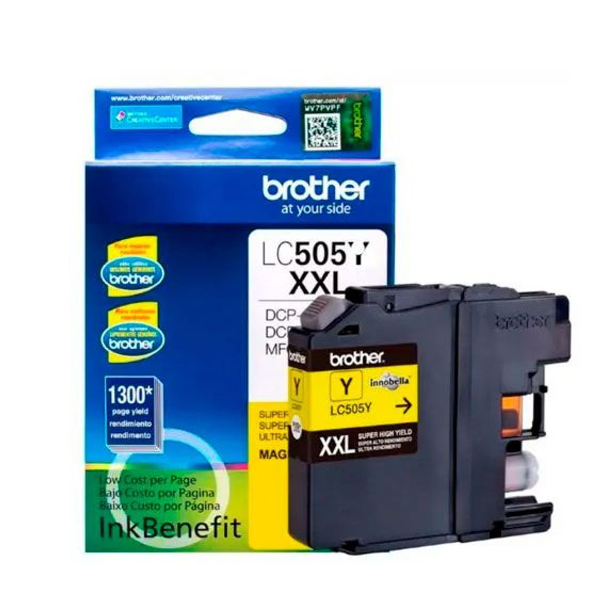 BROTHER - CARTUCHO BROTHER LC505Y AMARILLO XXL 1300 PAGINAS