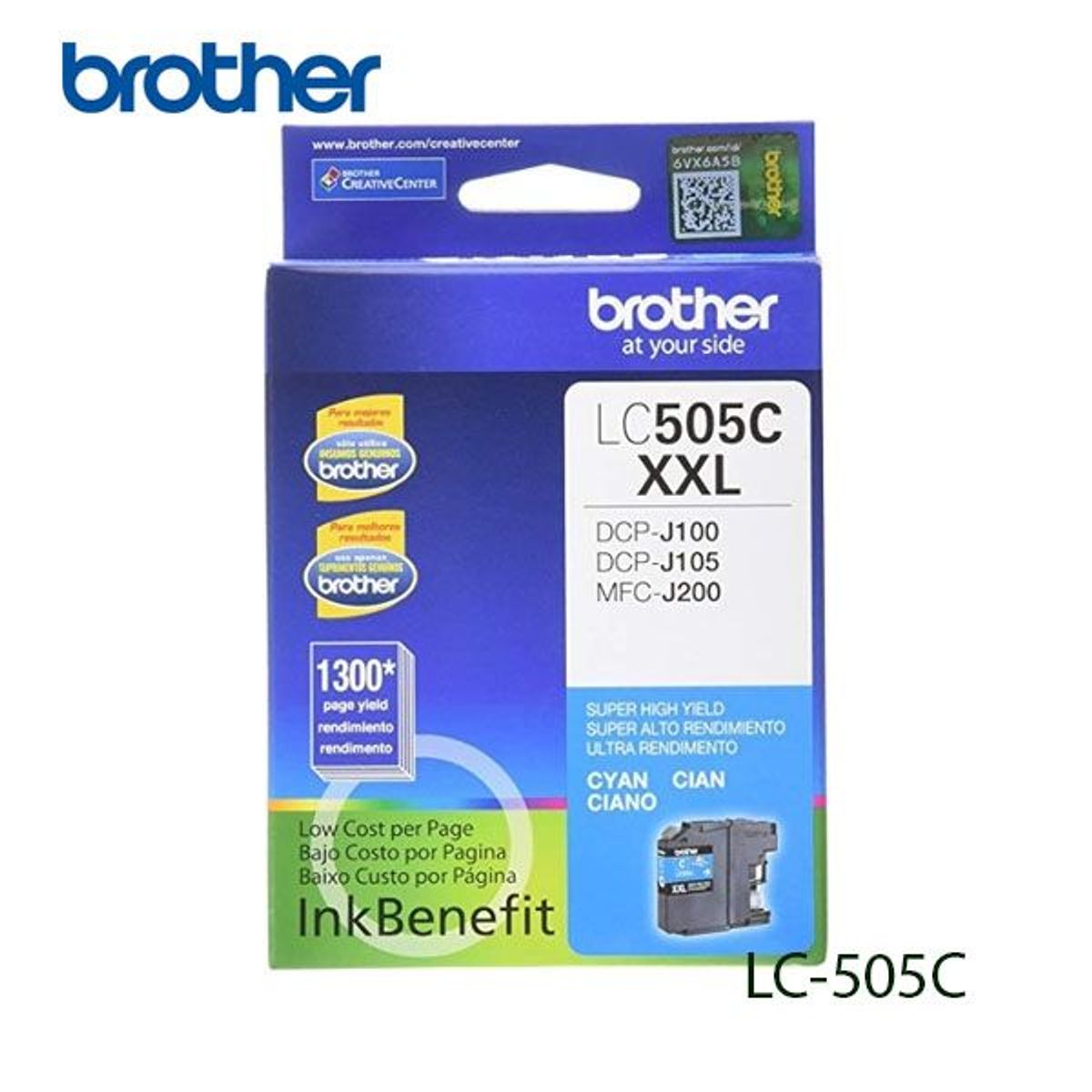 BROTHER - CARTUCHO BROTHER LC505C CYAN XXL 1300 PAGINAS
