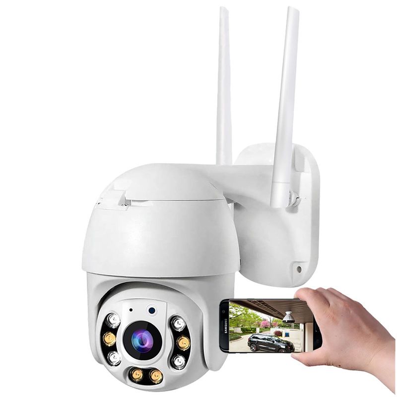 BUYPAL - Camara de Seguridad Exterior IP 2K 3MP Visión Nocturna WiFi