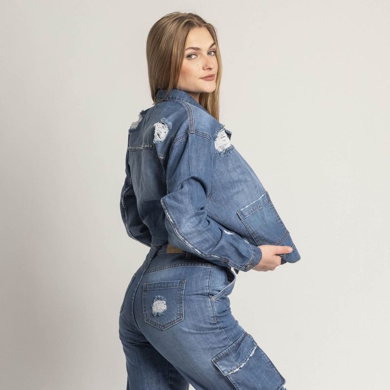 COTTON'S JEANS - Casaca Mujer Cottons Jeans Domenica Azul