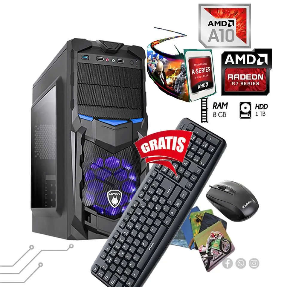 PC ARES    AMD A10 9700 3.8 Ghz - HDD 1TB RAM DDR4 8GB