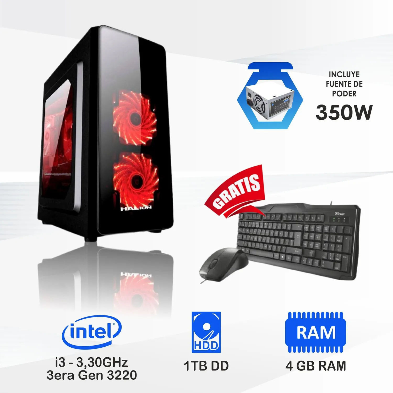 PC Computadora Intel Core I3 3.4 Ghz Ram 8GB Disco 1TB .