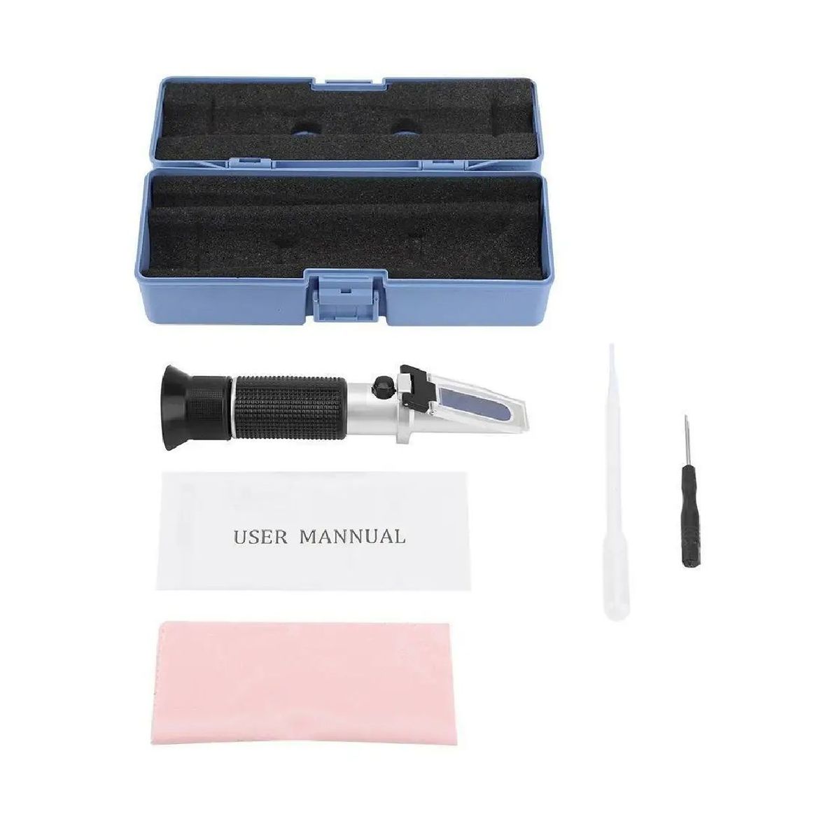 OEM - Refractómetro ATC 0-40 Brix 0-25 V 0-22 Be Alcohol Hidrómetro Mosto