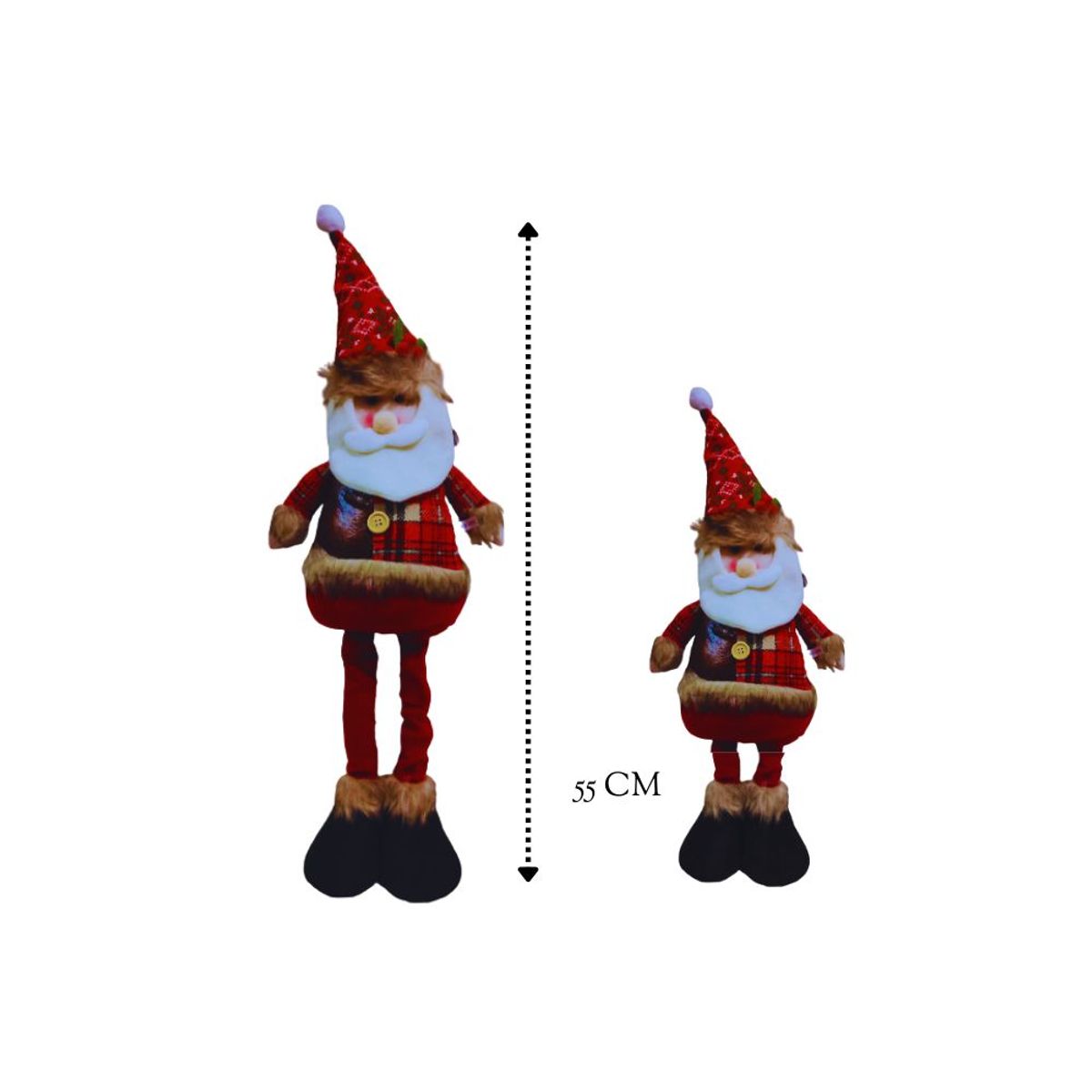 GENERICO - Muñeco Navideño Santa Claus Estirable