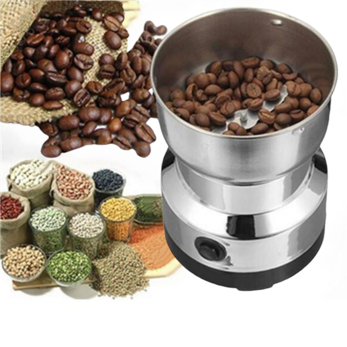 GENERICO - Mini Molinillo Acero Inoxidable Electrico 150watts 300ml