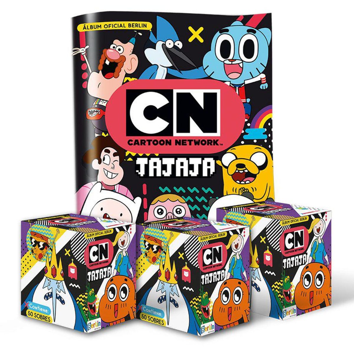 EDITORIAL BERLIN - Cartoon Network 2022, 1 Álbum Tapa Blanda + 3 Cajitas (150 Sobres)