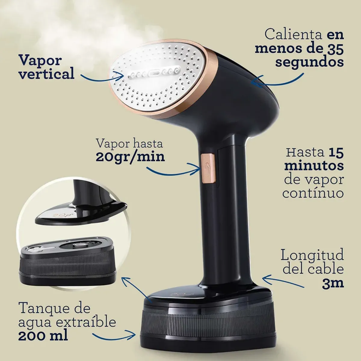 OSTER - Vaporizador Oster GCSTFS300 Portátil Plegable